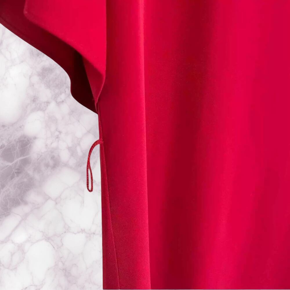 NWT - Amanda Uprichard Red Ruffle Shift Dress Size: L - Picture 6 of 8